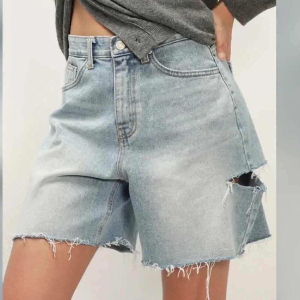 Storets Remington Side Slash Denim Shorts S